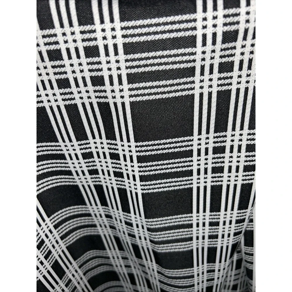 Classiques Entier Women Skirt 8 Black Plaid Box Pleat Retro Glam Corp Office Y2K